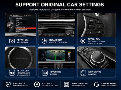 BMW Linux Display NBT  Wireless CarPlay & Android Auto Für F20 F21 F22 F23 (2012-2016)