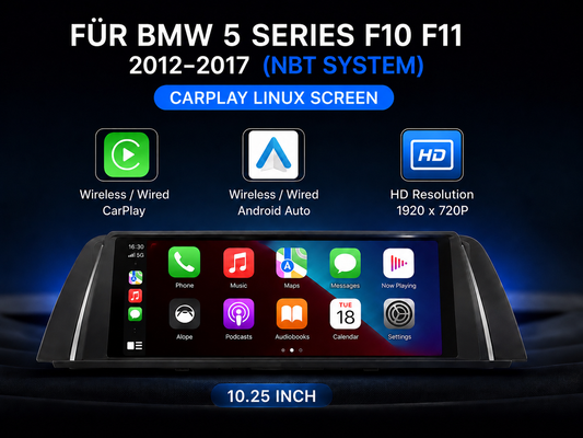 BMW Linux Display NBT  Wireless CarPlay & Android Auto Für F10 F11 (2012-2017)