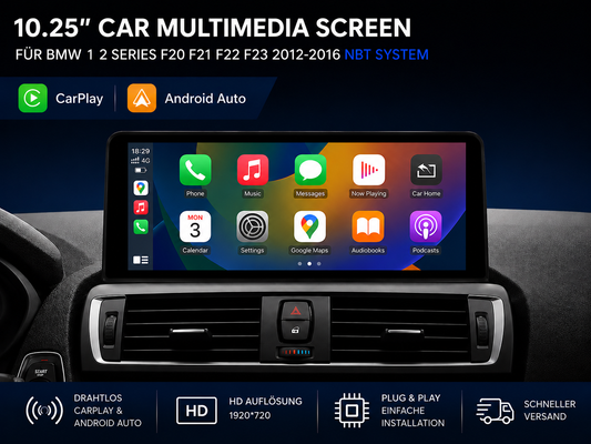 BMW Linux Display NBT  Wireless CarPlay & Android Auto Für F20 F21 F22 F23 (2012-2016)