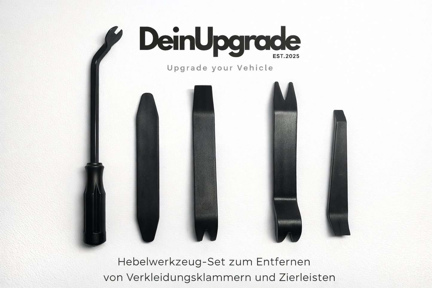 Montage-Hebelwerkzeug Set 6-teilig für Innenraum- und Radioausbau – kratzfreies Werkzeug inkl. Stahlhebel