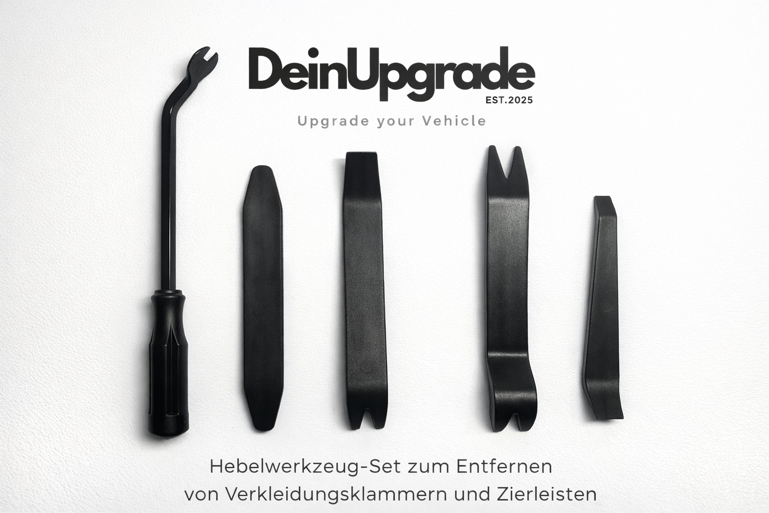 Montage-Hebelwerkzeug Set 6-teilig für Innenraum- und Radioausbau – kratzfreies Werkzeug inkl. Stahlhebel